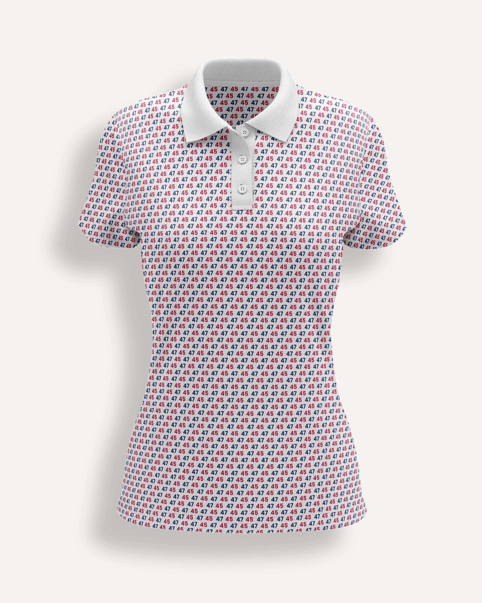 45-47 inspired womens golf polo part of the patriotic collection
