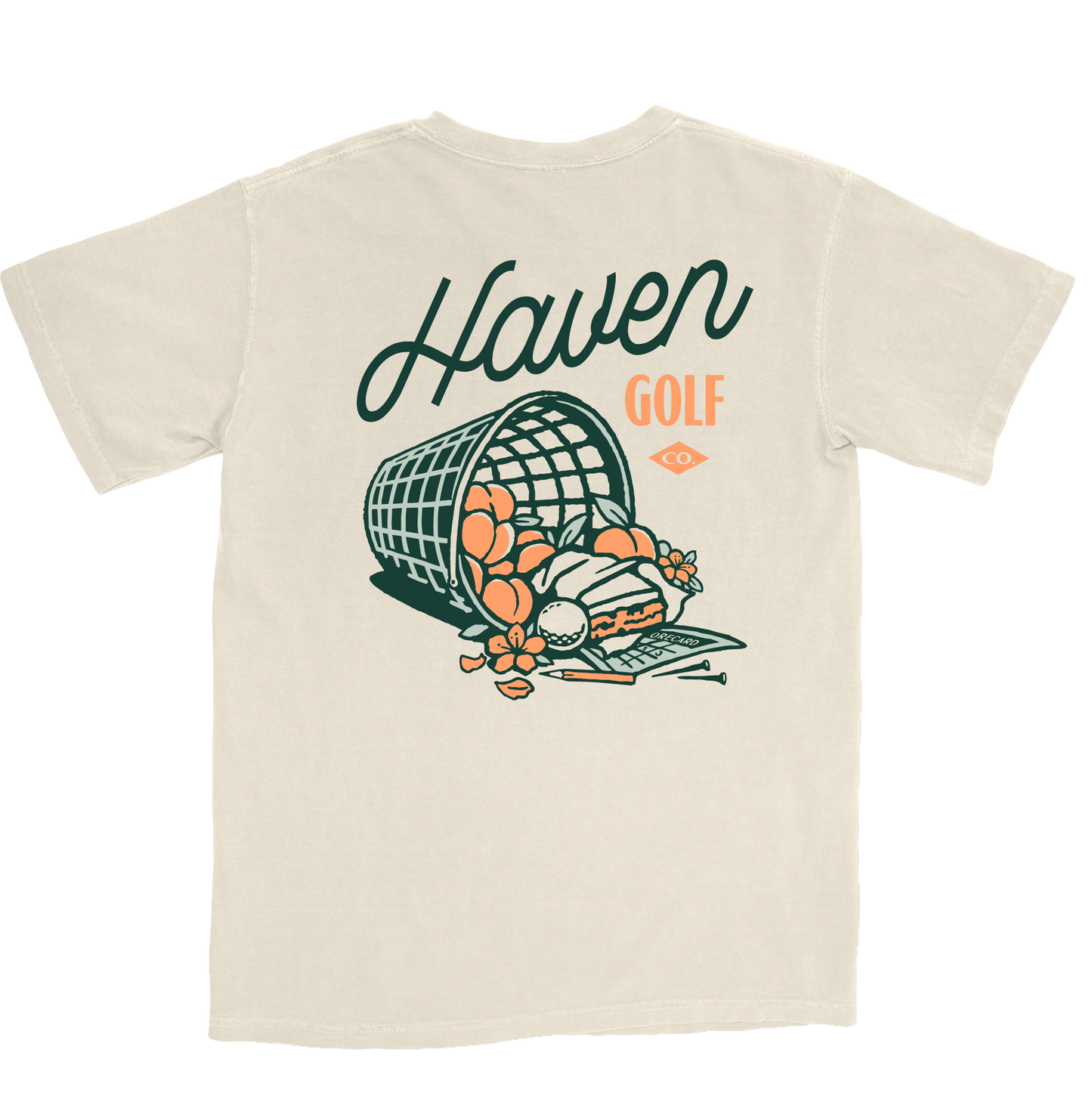 beige golf t shirt georgia peaches design
