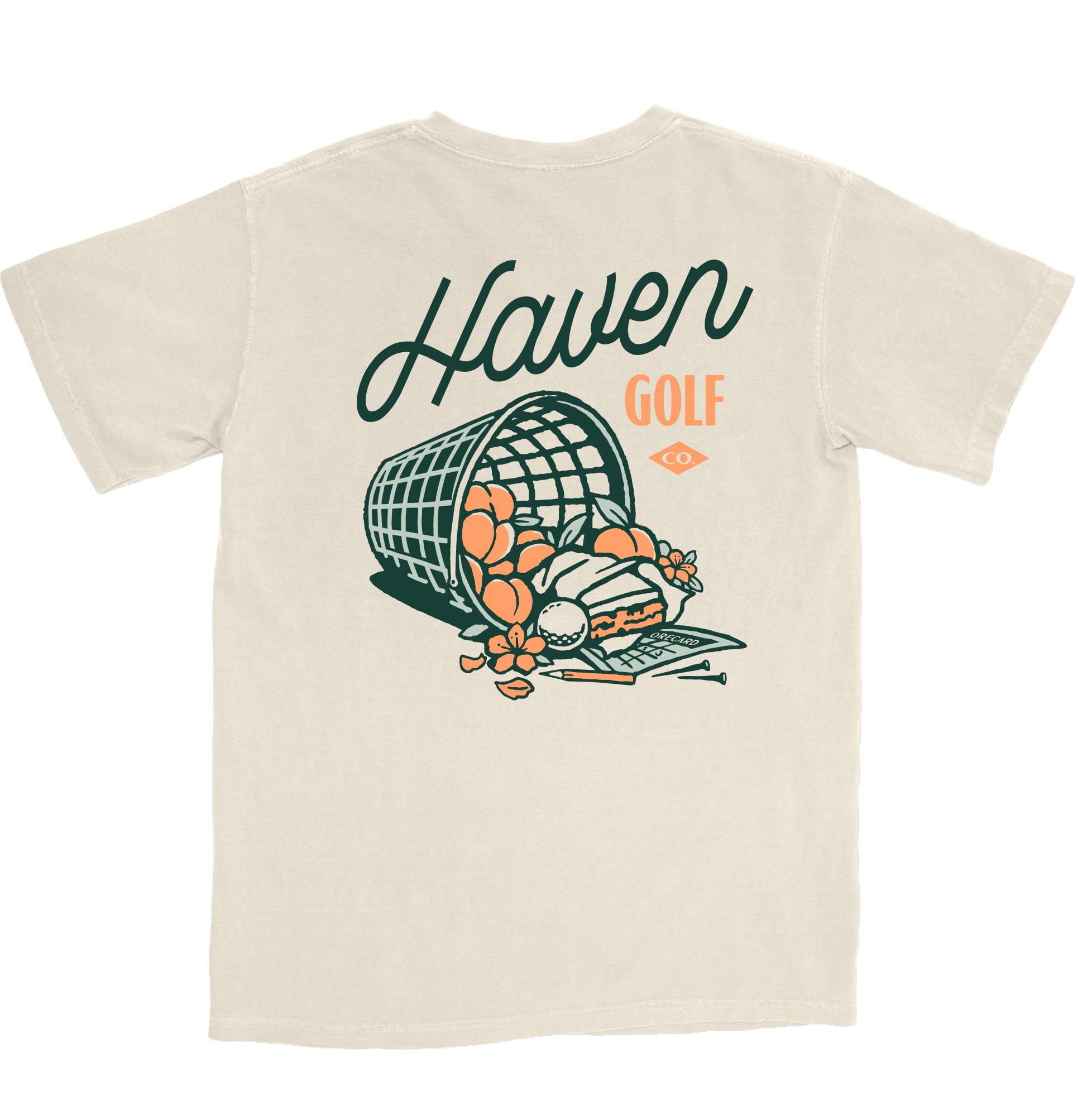 beige golf t shirt georgia peaches design